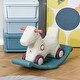 preview thumbnail 5 of 4, 2-in-1 Toddler Rocking Horse and Sliding Car, Safe Design with Detachable Base, Quiet Wheels, and Rounded Edges - Grey