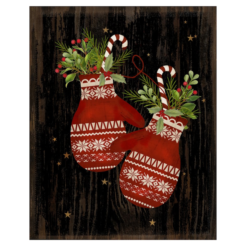 Floral Mittens Canvas Art Print