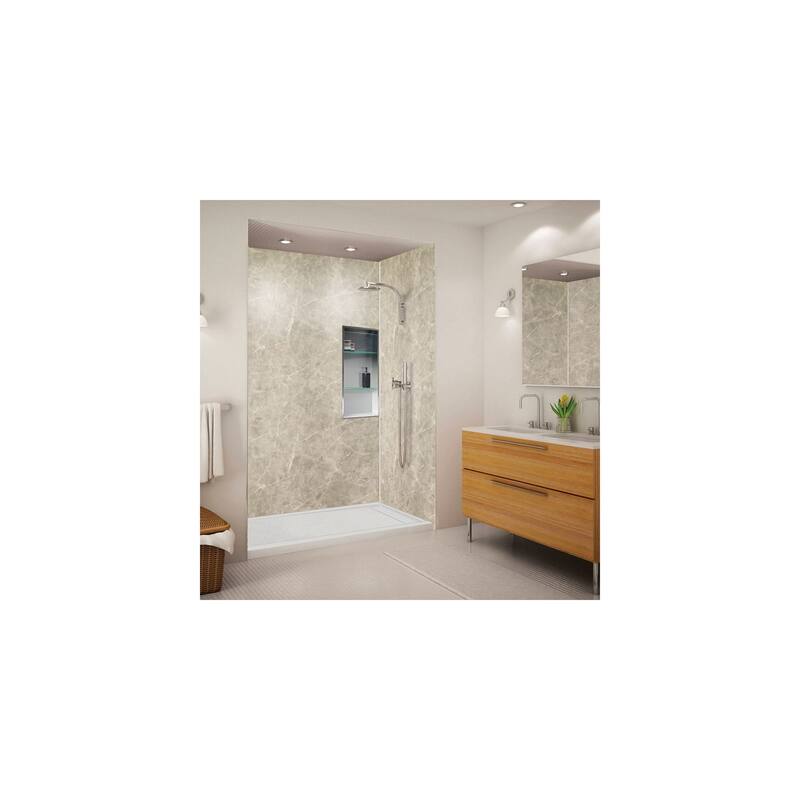 Transolid Linear 60" x 30" Alcove Shower Base with Right Hand Drain - 60" x 30" - 60" x 30"