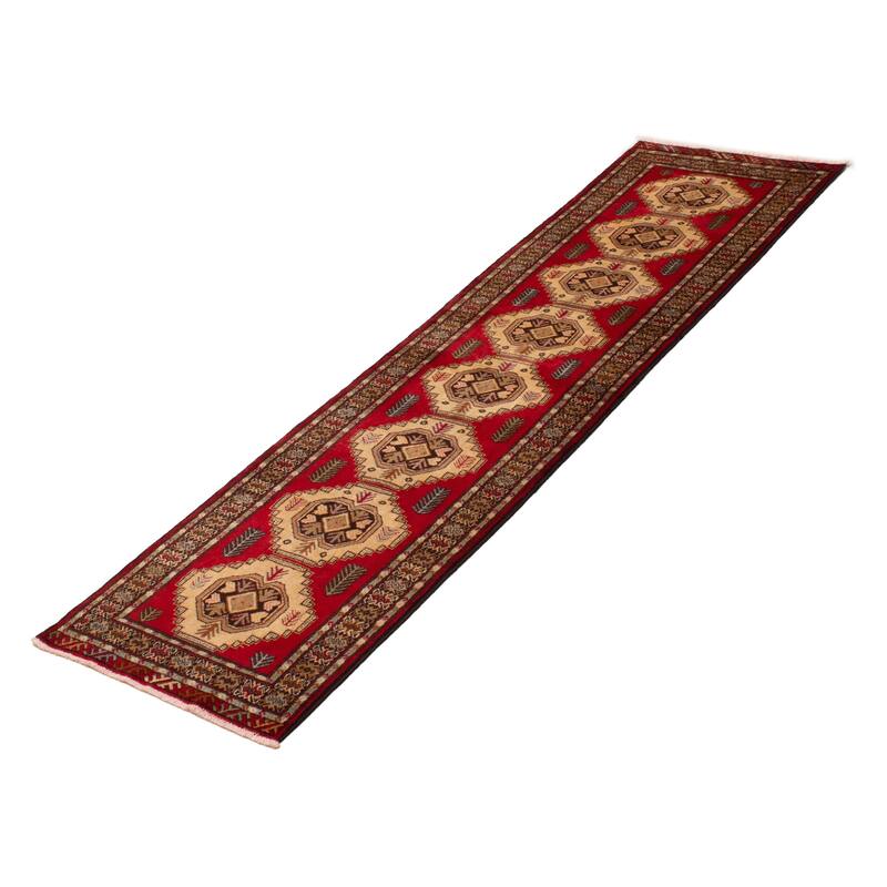 ECARPETGALLERY Hand-knotted Anadol Red Wool Rug - 2'6 x 9'2