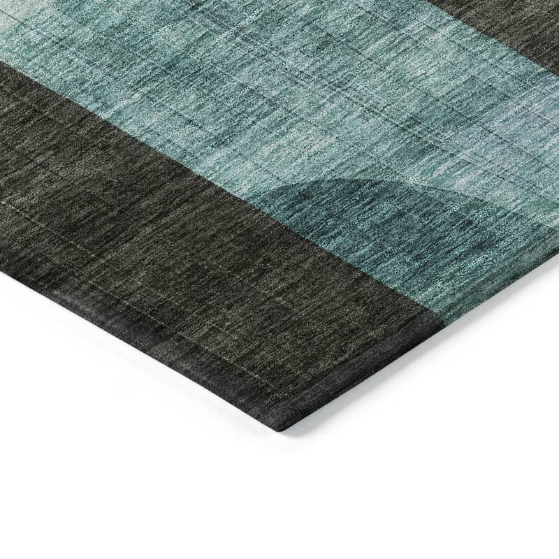 HomeRoots Abstract Transitional Rectangle Outdoor Rug