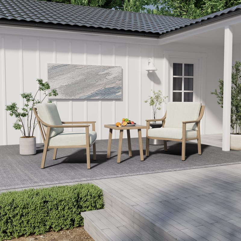 1-Piece Aluminum Outdoor Table with Hand-painted Frame