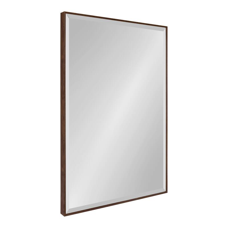 Rhodes Framed Decorative Wall Mirror - 24.75x36.75 - Walnut Brown