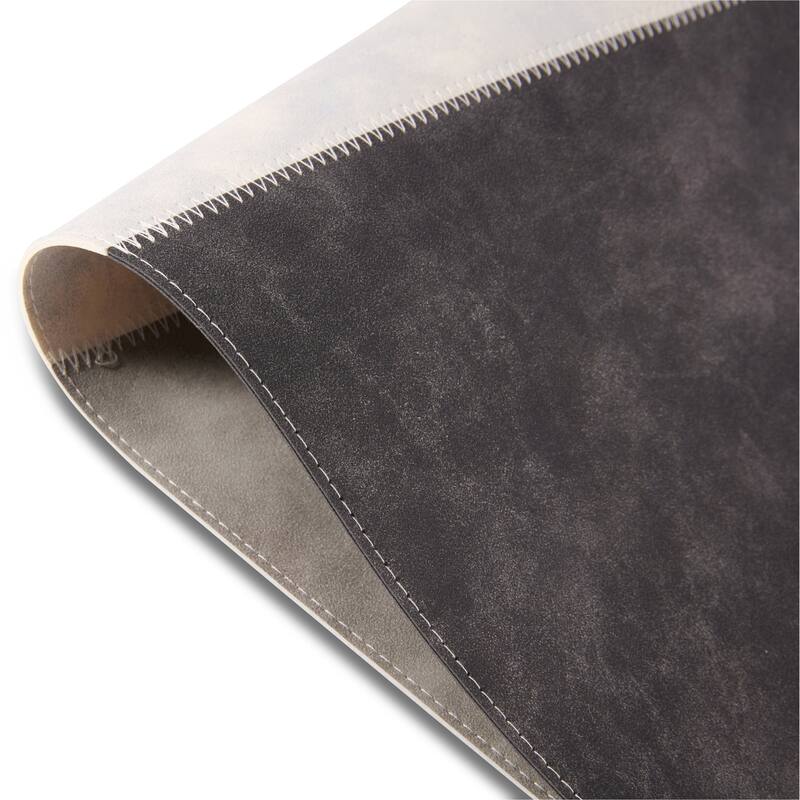 Dainty Home Milano Premium Vegan Leather Reversible 2 Pattern Rectangular Placemat Set Of 4