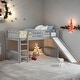 preview thumbnail 15 of 26, Stylish & Simple Twin size Loft Bed with Slide and Ladder, Maximized Space, Solid Construction & Versatility Galore Grey