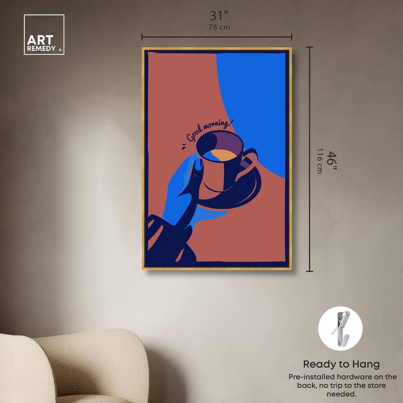 Good Morning Deco Canvas by Art Remedy