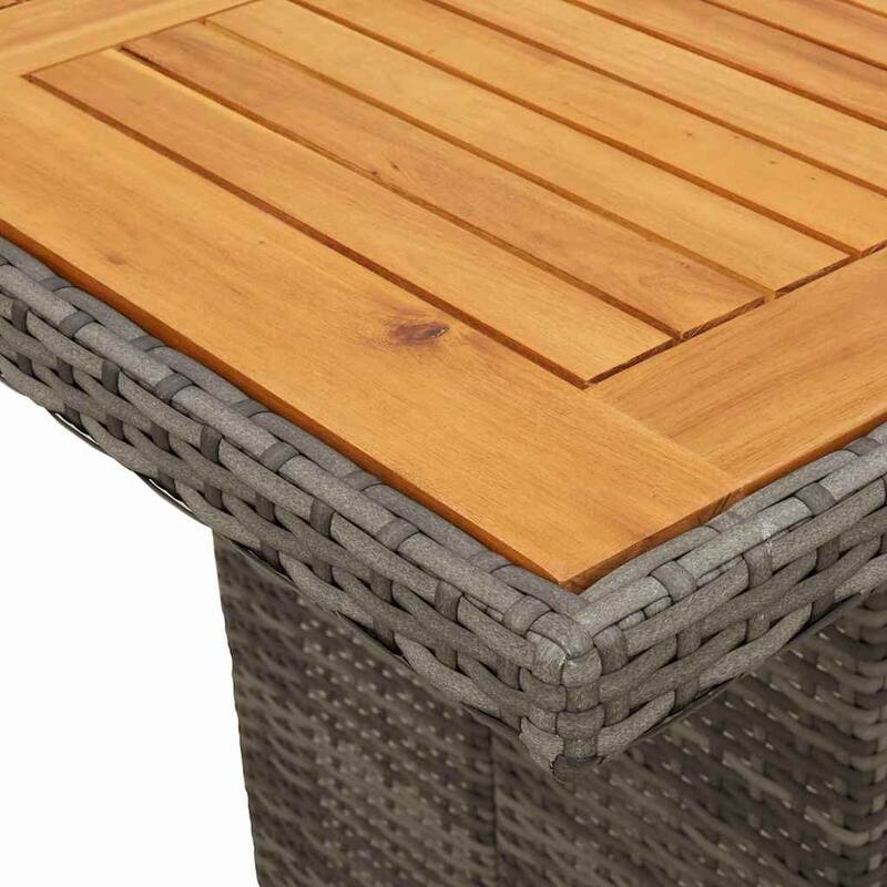 vidaXL Garden Dining 7/9 pcs poly rattan - 74.8 x 31.5 x 29.1