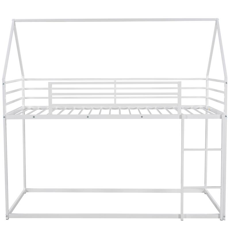 House Bunk Bed with Built-in Ladder