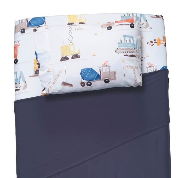 slide 2 of 10, Bedtime Originals Construction Zone Transportation Twin Sheets & Pillowcase Set