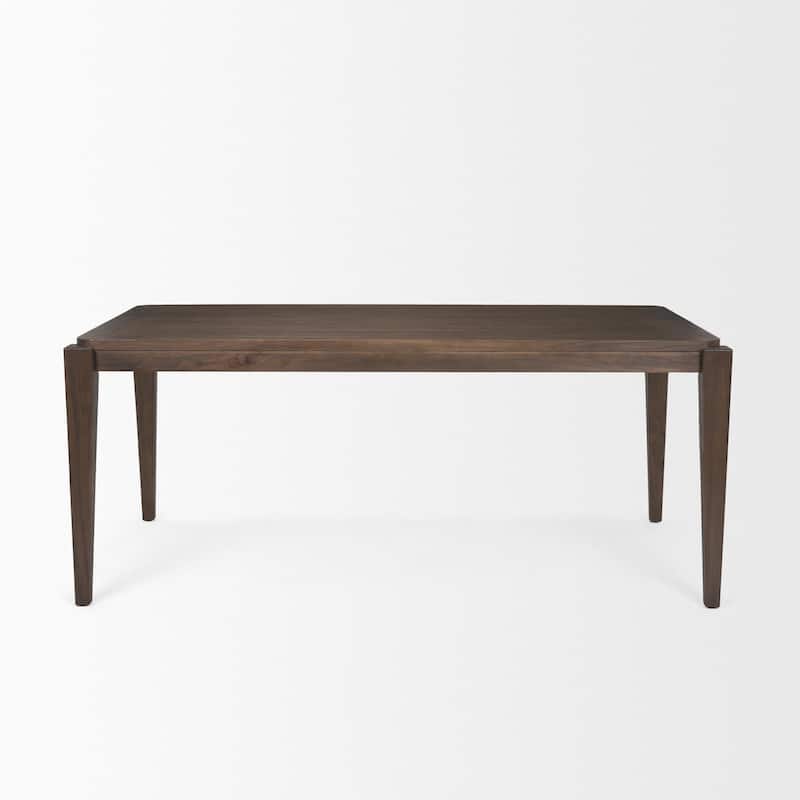 Teva Dark Brown Wood Rectangular 72" Dining Table - 72.0L x 39.0W x 30.0H