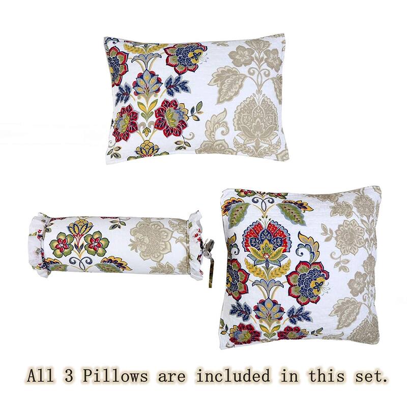 Porch & Den Ridgemont Floral Pattern 3-piece Throw Pillow Set