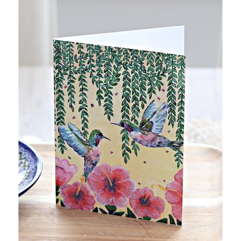 Blue Rose Polish Pottery Greeting Cards