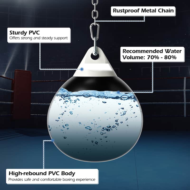 18'' 110Lbs Heavy Water Filled Punching Aqua Training Boxing Bag