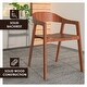 preview thumbnail 46 of 53, Rivo Mid-Century Modern Solid Oak Wood Accent Dining Chair with Open Back for Dining Room, Living Room and Kitchen