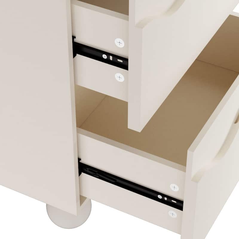Wave Front 9 Drawer Dresser Handle-Free Modern Storage Cabinet