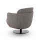 preview thumbnail 15 of 16, Solange Velvet Swivel Chair - 30.7"W x 30.3"D x 30.3"H