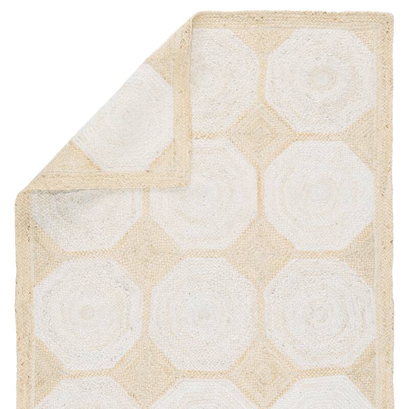 Salazar Natural Geometric Light Beige/ White Area Rug