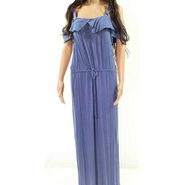 Shop Paige Dusty Blue Women S Size Small S Drawstring Maxi Dress