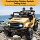 preview thumbnail 4 of 5, Ride on Truck Car w/Remote Control 3 Speeds Yellow