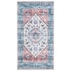 preview thumbnail 3 of 8, SAFAVIEH Washable Printed Rug Karnit Oriental Distressed Rug 2'3" x 3'9" - Turquoise/Red - Rectangle