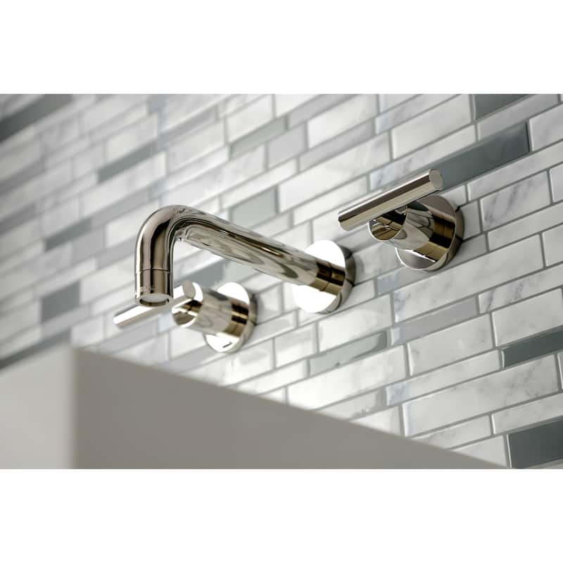 Manhattan Two-Handle 3-Hole Wall Mount Bathroom Faucet