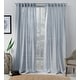preview thumbnail 29 of 37, ATI Home Bella Sheer Hidden Tab Top Curtain Panel Pair 54x108 - Melrose Blue