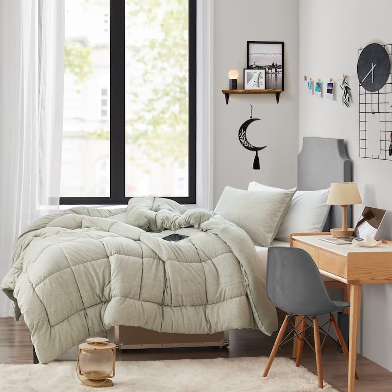 Sweater Weather® Yoga - Coma Inducer® Oversized Comforter - Snowy Moss-Gray - Twin XL