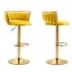 preview thumbnail 197 of 198, Modern Velvet Adjustable Swivel Bar Stools Set of 2