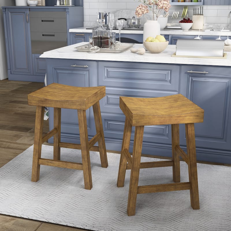 Howler Transitional 24-inch Saddle Stool (Set of 2) by Furniture of America