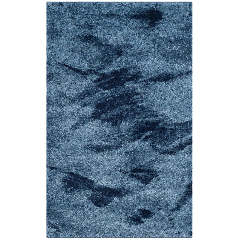 SAFAVIEH, Retro Chanie Modern Abstract Rug - 2' x 3' - Light Blue/Blue