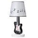 preview thumbnail 2 of 5, Lambs & Ivy Rock Star Guitar Lamp with White Musical Notes Shade & Bulb