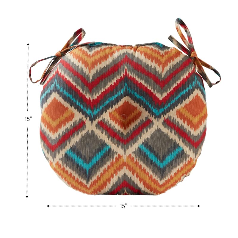 Greendale Global 15-inch Round Outdoor Bistro Chair Cushion (Set of 4)