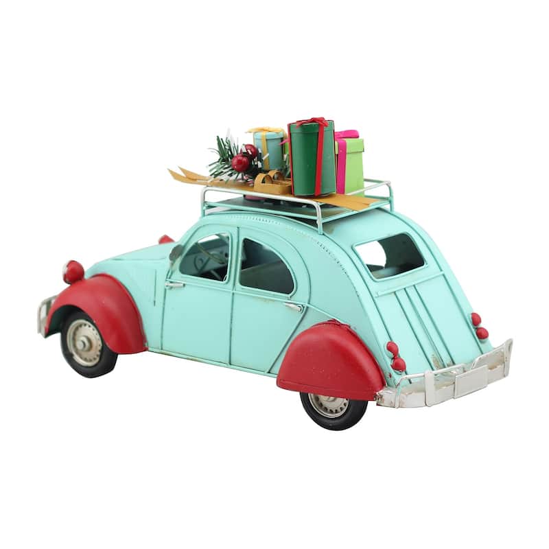 14" Red & Blue Buggy with Christmas Gifts - Small