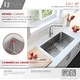 preview thumbnail 15 of 22, STYLISH 30 inch Stainless Steel 16G Undermount Kitchen Sink with Grid - Brushed Stainless Steel - 30" x 18" x 10"