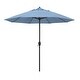 preview thumbnail 44 of 89, North Bend 9-foot Auto-tilt Round Sunbrella Patio Umbrella by Havenside Home Air Blue
