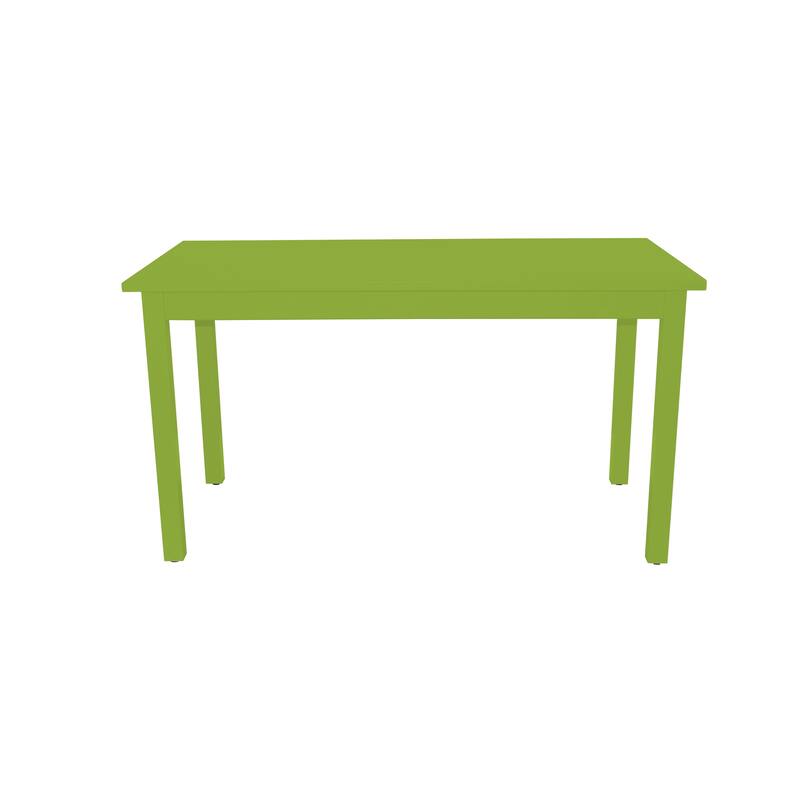 HomeRoots 60" Chartreuse Solid Wood Dining Table - 60.00 in. x 30.00 in. x 27.00 in.