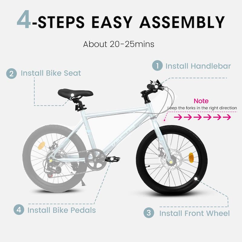 20 Inch Kids Road Bike, Boys & Girls Bicycle Ages 6-12, 7-Speed Steel Frame with Dual Disc Brakes