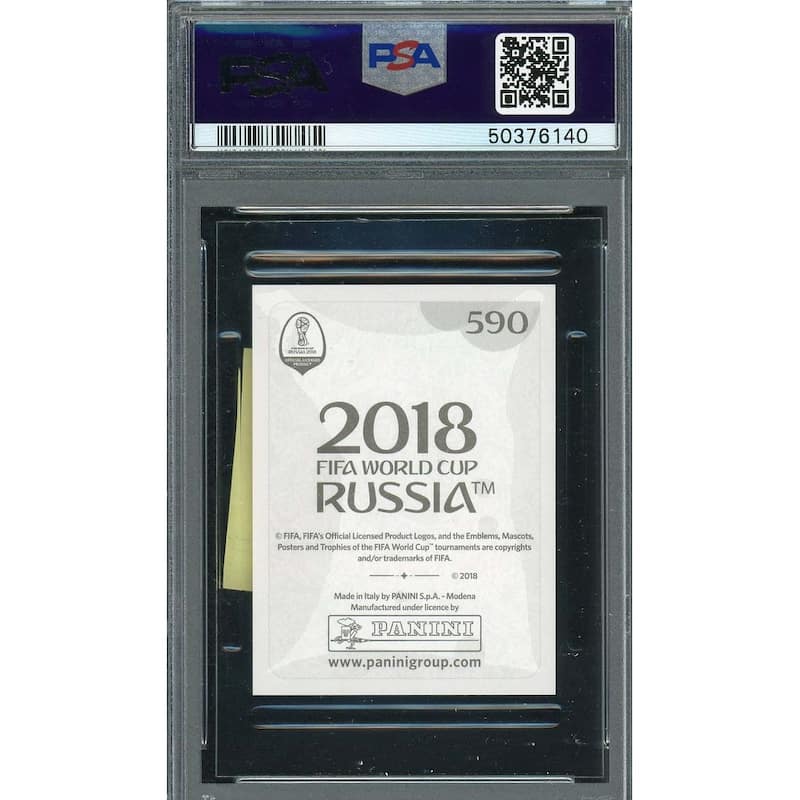 Marcus Rashford 2018 Panini World Cup Rookie Stickers Italy Card #590 PSA 10 - 8'6" x 11'6"