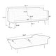 preview thumbnail 5 of 8, Convertible Sofa Couch Orange Sleeper Sofa with Adjustable Backrest, Velvet Folding Sofa Bed with Wood Frame