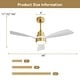 preview thumbnail 21 of 52, Sofucor 48 Inch Ceiling Fan with Light and Remote,Solid Wood Blades Low Profile,Smart Optional Work with Alexa/Google/App