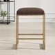 preview thumbnail 2 of 3, Brushed Brass Solid Counter Stool - 25.75" - Gold and Brown