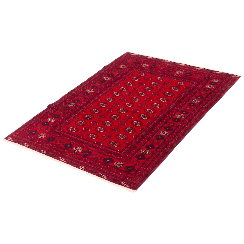 Teimani Red Rug 4'2" x 5'10" - 4'2 x 5'10