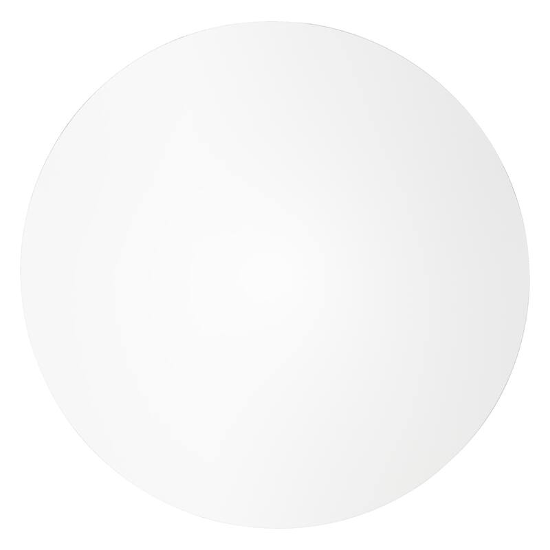 5-Piece Dining Set with 35-Inch Round Dining Table in White and 4 Side Chairs with Chrome Legs