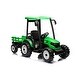preview thumbnail 1 of 12, Battery-Powered 24V Kids Ride-On Tractor with 3-Gear Shift & Treaded Tires Green
