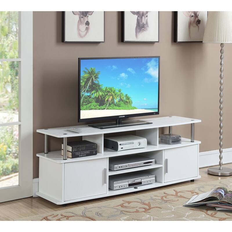 Convenience Concepts Designs2Go Monterey 65 inch TV Stand with Storage Cabinets and Shelves - White