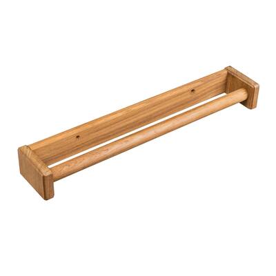 16" Traditional Solid Teak Towel Bar - 1.78" X 16" X 3"