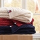 preview thumbnail 6 of 8, Tommy Hilfiger Hilfiger Cable Knit Solid Throw Blanket
