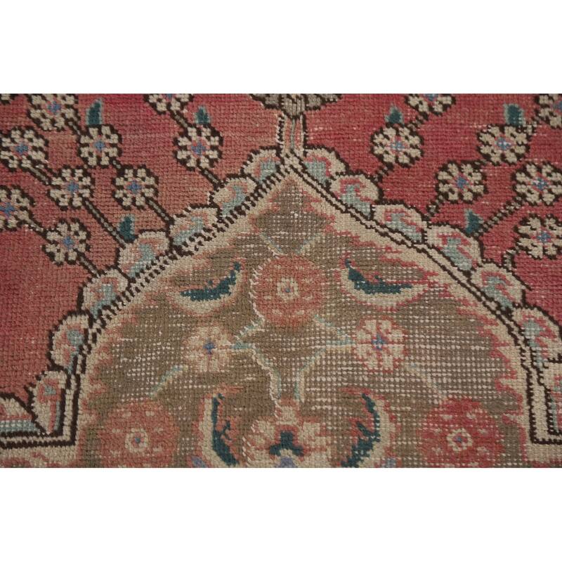 Hand Knotted Oriental 100% Wool Carpet Traditional Floral Pink Tabriz Area Rug - 12' 10'' X 9' 7''
