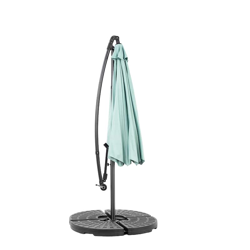 Best Choice Products 10ft Offset Hanging Market Patio Umbrella w/Easy Tilt Adjustment, Polyester Shade, 8 Ribs