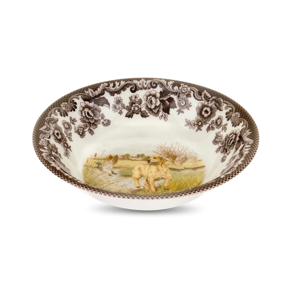Spode Woodland Ascot Cereal Bowl Assorted Dogs - 8 Inch
